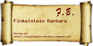 Finkelstein Barbara névjegykártya